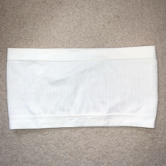 Garage Off-White Ribbed Tube Top (S) & Mixed Grey Knit Cardigan (XS/S) - Picture 9 of 10